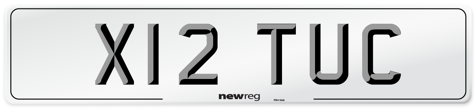 X12 TUC Number Plate from New Reg